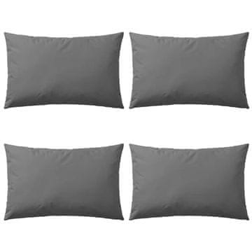 Vidaxl Zunanje blazine 4 kosi 60x40 cm sive