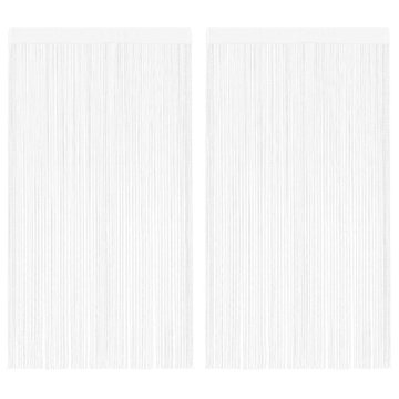 Vidaxl Zavese iz nitk 2 kosa 100x250 cm bele barve