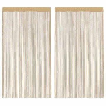 Vidaxl Zavese iz nitk 2 kosa 100x250 cm bež barve