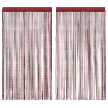 Vidaxl Zavese iz nitk 2 kosa 100x250 cm bordo barve