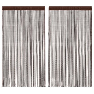 Vidaxl Zavese iz nitk 2 kosa 140x250 cm rjave barve