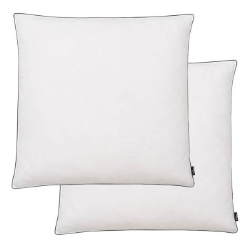 Vidaxl Vzglavnik 2 kosa s polnilom iz puha/perja 80x80 cm bele barve
