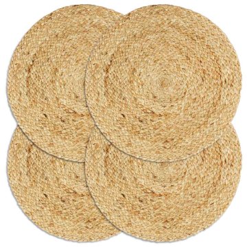 Vidaxl Pogrinjki 4 kosi naravni 38 cm okrogli iz jute