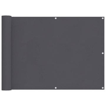 Vidaxl Balkonsko platno antracitno 75x500 cm oksford blago