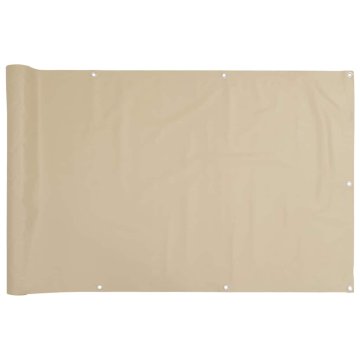 Vidaxl Balkonsko platno bež 90x500 cm oksford blago