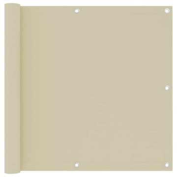 Vidaxl Balkonsko platno krem 90x500 cm oksford blago