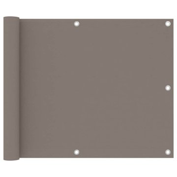 Vidaxl Balkonsko platno taupe 75x500 cm oksford blago
