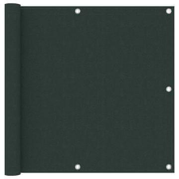 Vidaxl Balkonsko platno temno zeleno 90x500 cm oksford blago