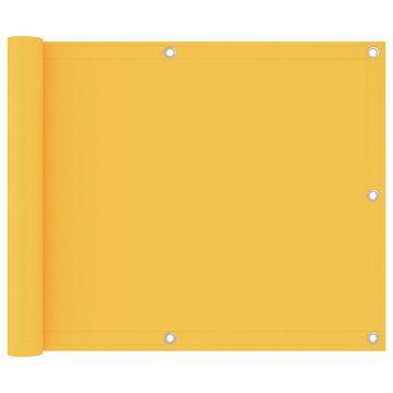 Vidaxl Balkonsko platno rumeno 75x600 cm oksford blago