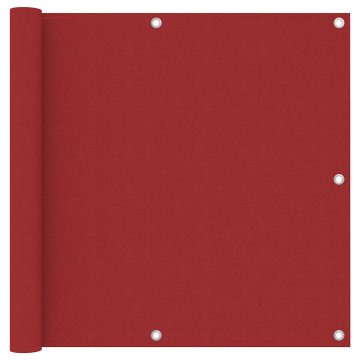 Vidaxl Balkonsko platno rdeče 90x400 cm oksford blago