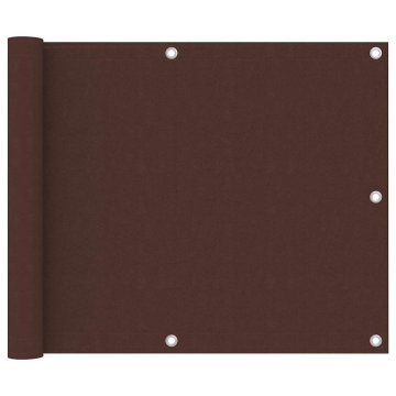 Vidaxl Balkonsko platno rjavo 75x300 cm oksford blago