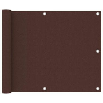 Vidaxl Balkonsko platno rjavo 75x400 cm oksford blago