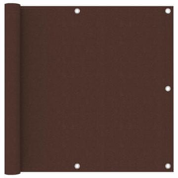 Vidaxl Balkonsko platno rjavo 90x600 cm oksford blago