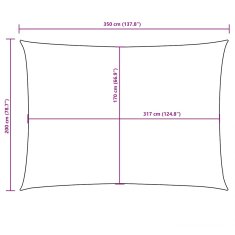 Vidaxl Senčno jadro oksford blago pravokotno 2x3,5 m temno zeleno