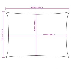 Vidaxl Senčno jadro oksford blago pravokotno 3x4,5 m modro