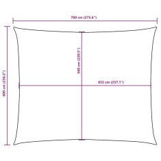 Vidaxl Senčno jadro oksford blago pravokotno 6x7 m črno