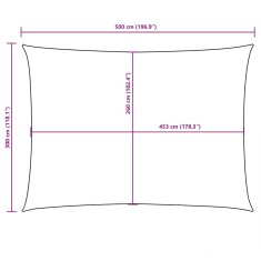 Vidaxl Senčno jadro oksford blago pravokotno 3x5 m oranžno
