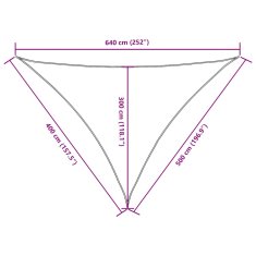 Vidaxl Senčno jadro oksford blago trikotno 4x5x6,4 m rumeno