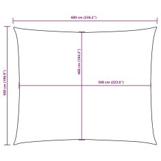 Vidaxl Senčno jadro oksford blago pravokotno 5x6 m temno zeleno