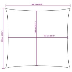 Vidaxl Senčno jadro oksford blago kvadratno 6x6 m modro