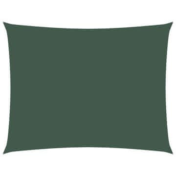 Vidaxl Senčno jadro oksford blago pravokotno 3,5x5 m temno zeleno