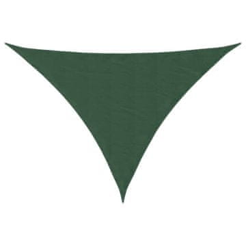 Vidaxl Senčno jadro oksford blago trikotno 5x6x6 m temno zeleno