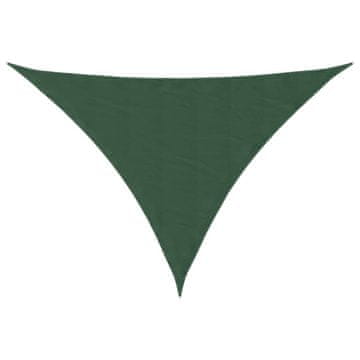Vidaxl Senčno jadro oksford blago trikotno 3x4x5 m temno zeleno