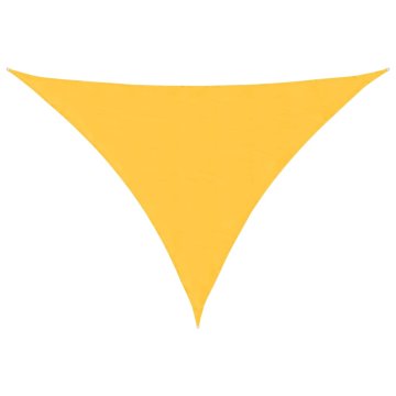 Vidaxl Senčno jadro oksford blago trikotno 3,5x3,5x4,9 m rumeno