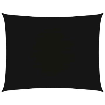 Vidaxl Senčno jadro oksford blago pravokotno 6x7 m črno