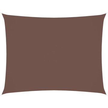 Vidaxl Senčno jadro oksford blago pravokotno 3,5x4,5 m rjavo