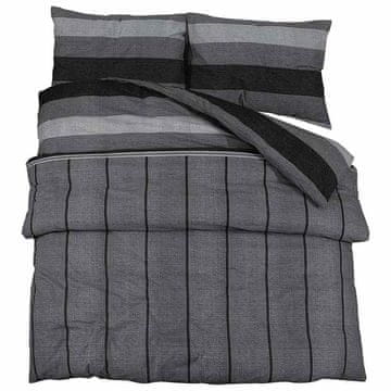 Vidaxl Posteljnina temno sivo 260x240 cm bombaž