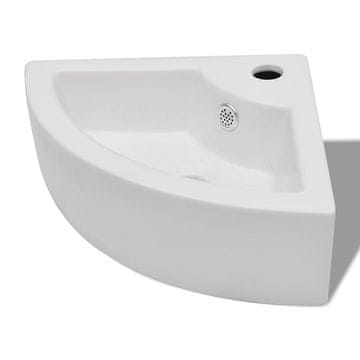 Vidaxl Umivalnik z odprtino za odtekanje 45x32x12,5 cm