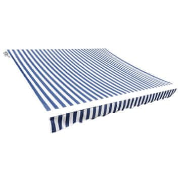 Vidaxl Nadomestno blago za tendo modro in belo 300x250 cm poliester