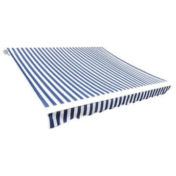 Vidaxl Nadomestno blago za tendo modro in belo 400x300 cm poliester