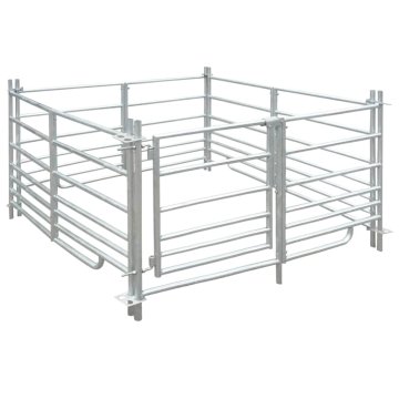 Vidaxl 4 delna ograda za ovce iz pocinkanega jekla 137 x 137 x 92 cm
