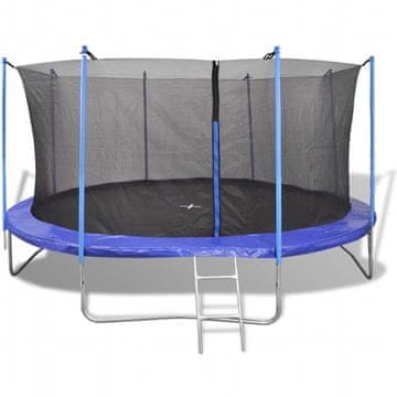 Vidaxl Trampolin 5-delni komplet 3,96 m