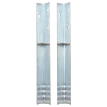 Vidaxl Talno sidro L-oblike 2 kosa pocinkano jeklo 5x5x50 cm