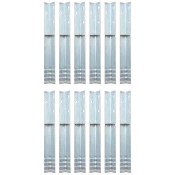 Vidaxl Talno sidro L-oblike 12 kosov pocinkano jeklo 5x5x50 cm