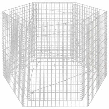 Vidaxl Šestkotna visoka greda gabion 160x140x100 cm