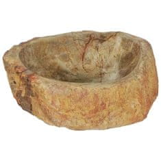 Vidaxl Umivalnik 45x35x15 cm fosilni kamen krem