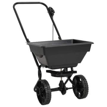 Vidaxl Ročni posipalec soli PVC in jeklo 80x46x75 cm 15 L