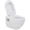 Vidaxl Viseča WC školjka keramična bela