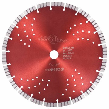 Vidaxl Diamantni rezalni disk s turbo in luknjami iz jekla 300 mm