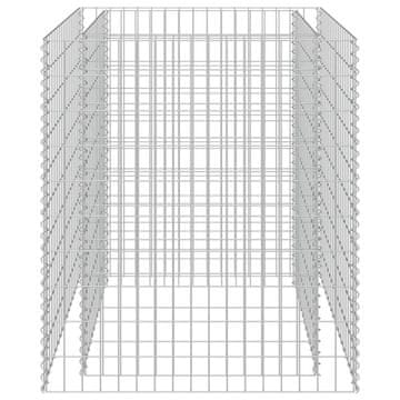 Vidaxl Visoka greda gabion pocinkano jeklo 90x90x100 cm