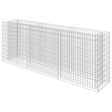 Vidaxl Visoka greda gabion pocinkano jeklo 270x50x100 cm