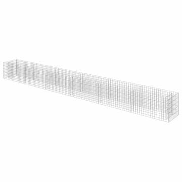 Vidaxl Visoka greda gabion pocinkano jeklo 540x50x50 cm