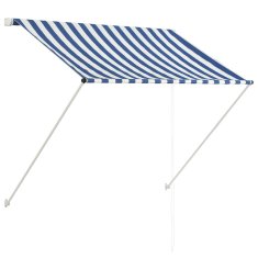 Vidaxl Zložljiva tenda 150x150 cm modra in bela