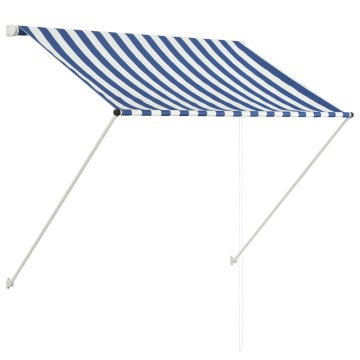 Vidaxl Zložljiva tenda 150x150 cm modra in bela