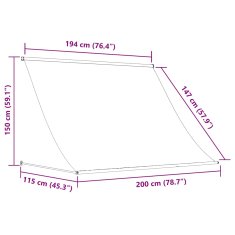 Vidaxl Zložljiva tenda 200x150 cm oranžna in rjava