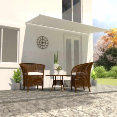 Vidaxl Zložljiva tenda 400x150 cm krem